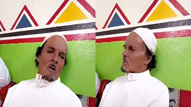 رجل كبير بالسن لم يتزوج حتى الآن برًا بوالدته .. فيديو