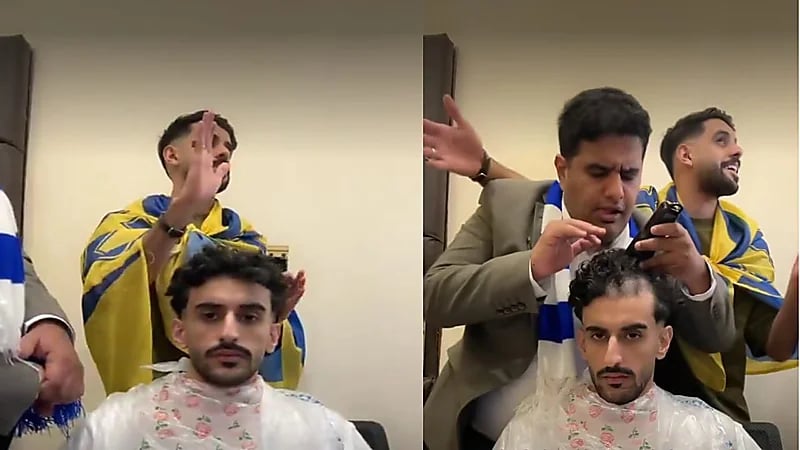 شاب يحلق شعره على الصفر بعد خسارة الهلال.. فيديو