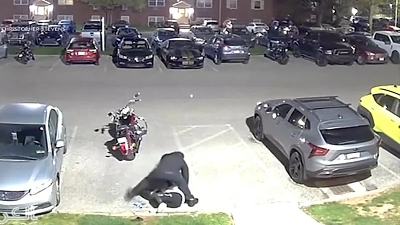 لحظة تعرض امرأة لاعتداء عنيف.. فيديو