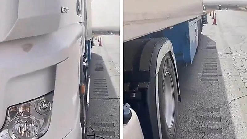 سائق مصري يشيد بسرعة تدخل الشرطة بعد تعطل شاحنته .. فيديو