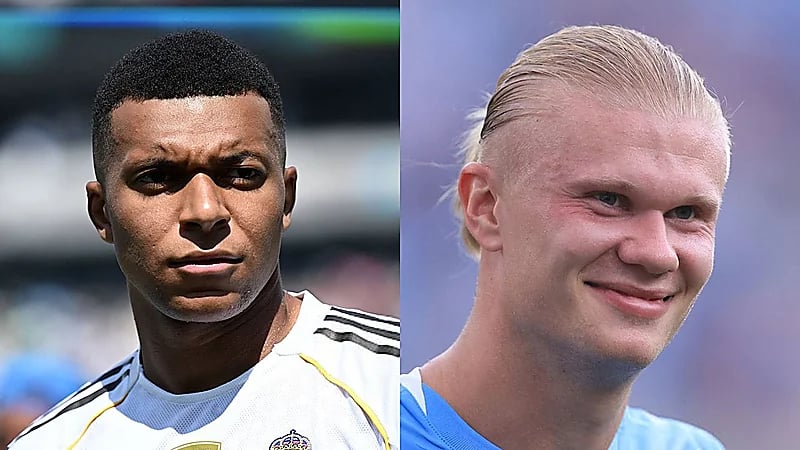 فلورنتينو بيريز يحلم بجمع مبابي وهالاند في هجوم ريال مدريد