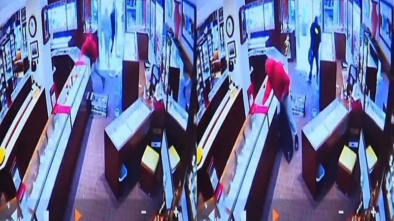 لحظة سرقة مجوهرات بـ2 مليون دولار في دقيقتين.. فيديو
