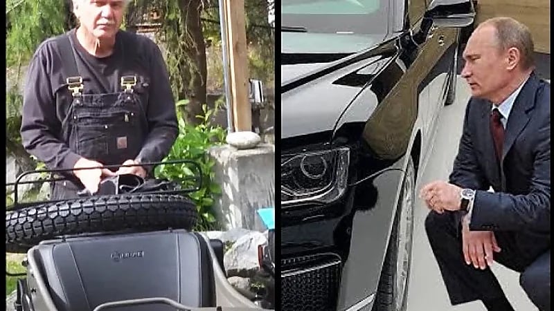 بوتين يهدي مواطنًا أمريكيًا دراجة نارية روسية وسط زخم إعلامي .. فيديو