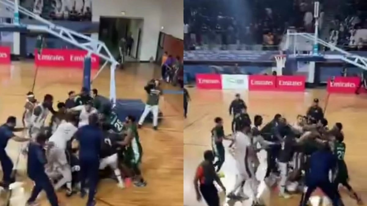 اشتباكات بين لاعبي العلا والأهلي في كرة السلة .. فيديو