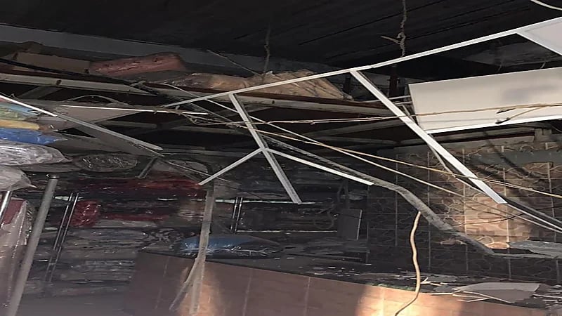 بلدية غرب الدمام تباشر حادث انهيار سقف بمغسلة ملابس