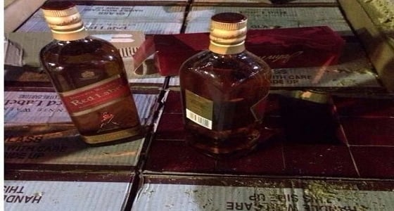 أمن حفر الباطن يحبط محاولة تهريب 545 جركل خمور