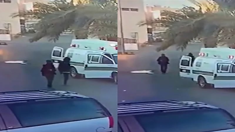 شاهد.. سيارة إسعاف تتعرض للسرقة في تبوك