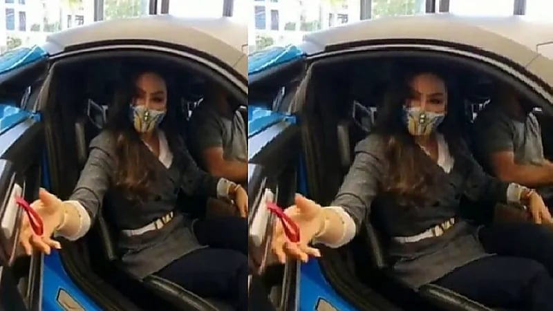 بالفيديو.. لجين عمران تركب سيارة رياضية: "أعشقها"