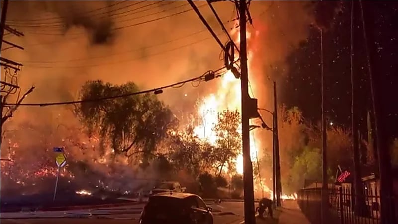 حريق ضخم يلتهم مساحة 6 ملاعب .. فيديو