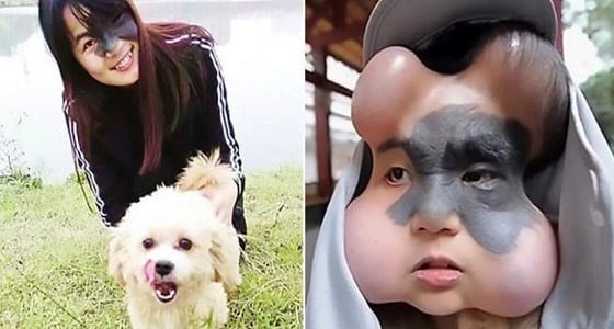 بالصور.. فتاة تزرع 4 بالونات في وجهها والسبب غريب