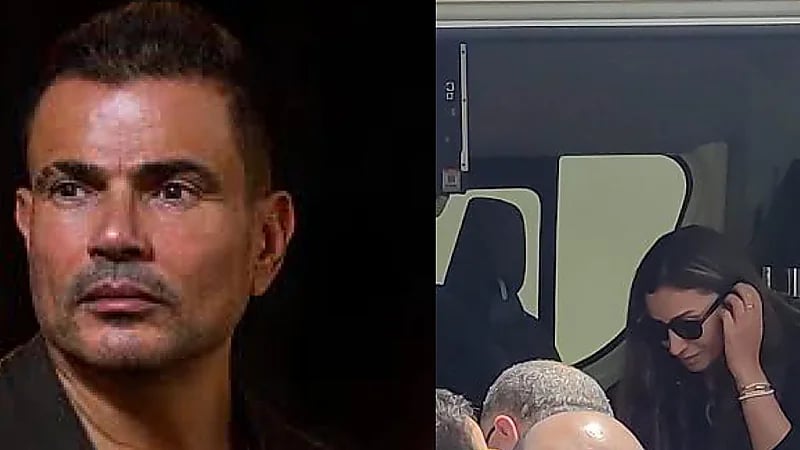 عمرو دياب يعزي دينا الشربيني في وفاة والدها