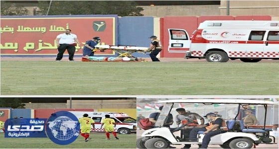 سيارة نقل المصابين تهدد حياة لاعب بدوري الدرجة الثانية