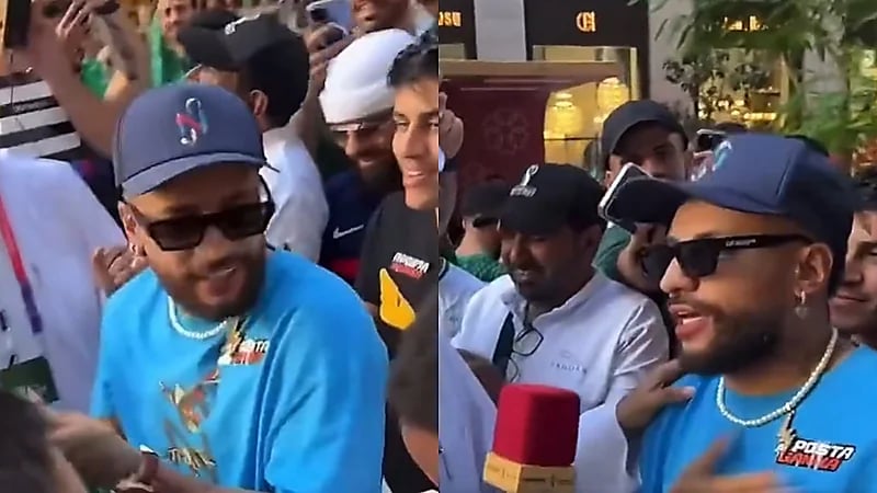 فيديو..شبيه نيمار يدعم الأخضر أمام المكسيك