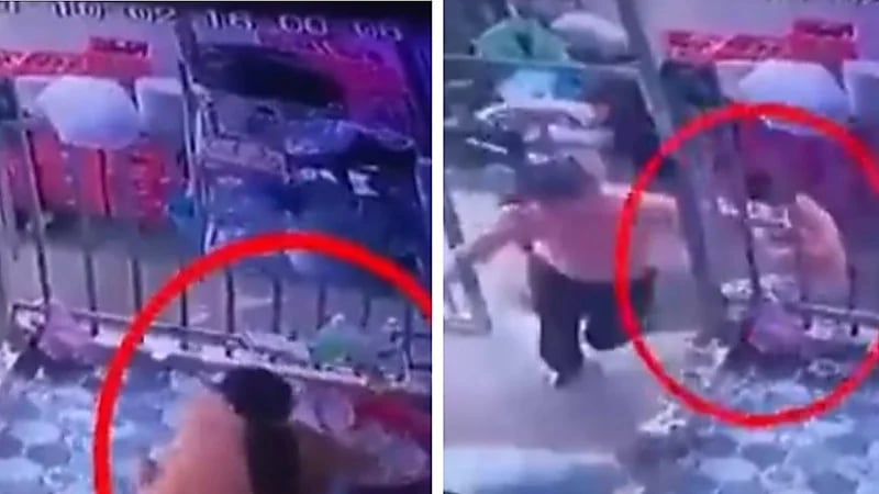 شاهد.. فتاة تلجأ إلى حيلة غريبة للهروب من الشرطة 