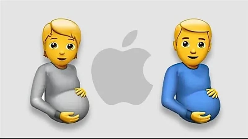 أبل تثير الجدل بصورة رجل حامل في أجهزة آيفون 