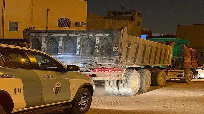 ضبط قائد شاحنة سار عكس الاتجاه بالرياض