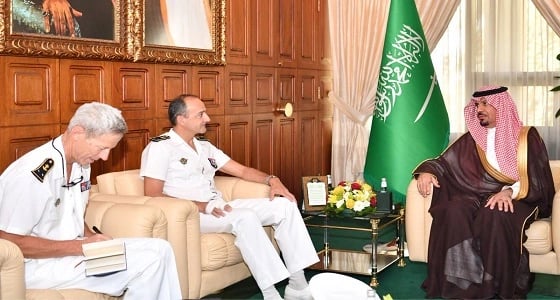 وزير الحرس الوطني يستقبل قائد القوات الفرنسية بالمملكة