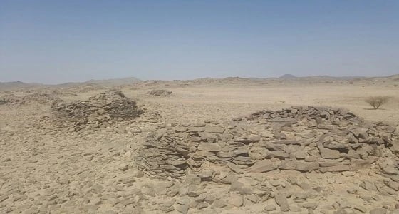 بالصور.. اكتشاف 90 منشأة حجرية بمركز " الحمضة "