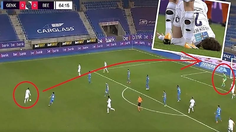 بالفيديو.. لاعب يسجل هدف من مسافة 35 مترا