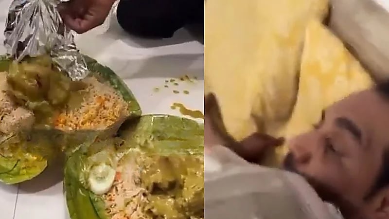 محاولاً رد كرم الضيافة .. عامل يعزم كفيله في منزله خلال زيارته للهند .. فيديو