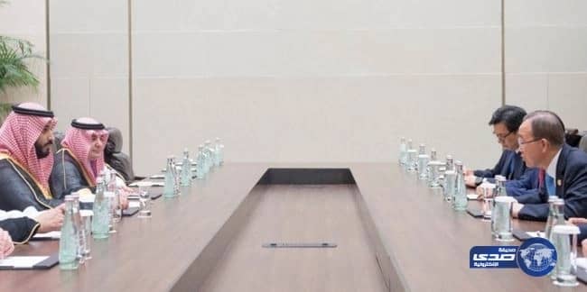 بان كي مون يعزي ولي ولي العهد في ضحايا المقذوفات الحوثية