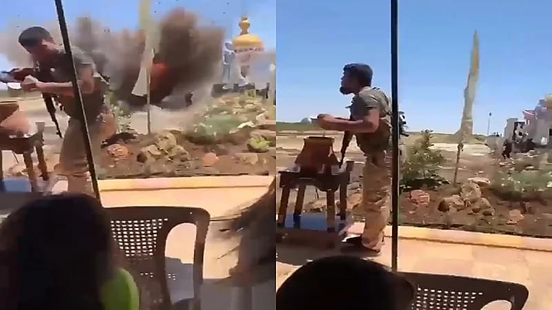 فيديو للحظة استهداف تجمع شعبي أثناء افتتاح كنيسة في سوريا