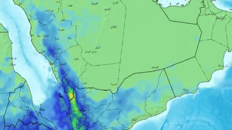 "الحصيني" يتوقع هطول أمطار متفاوتة على جازان ومكة