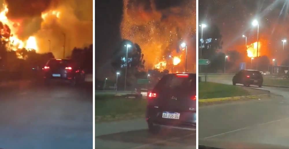 لحظة وقوع الانفجار بمصنع كيميائي في الأرجنتين.. فيديو