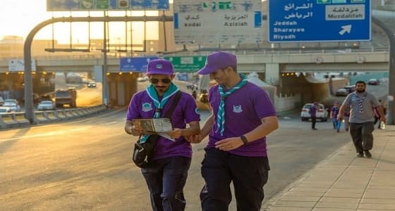 بالصور.. الكشافة يتدربون 14 ألف ساعة على تفويج الحجاج في مشعر منى