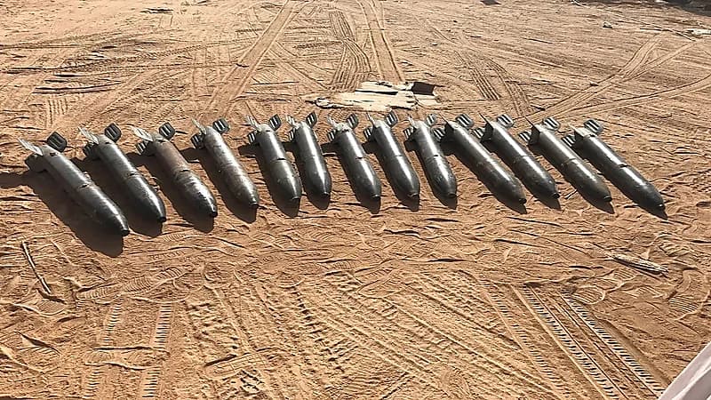 بالفيديو.. العثور على 20 صاروخا تابعا لميليشيا الحوثي في مأرب