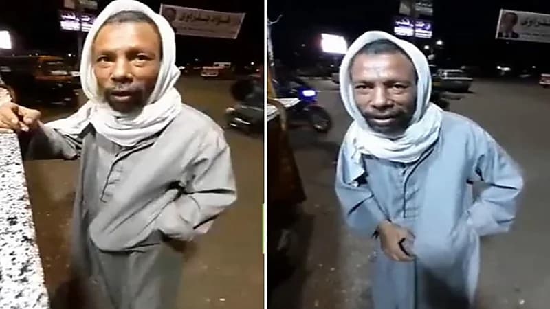 شاهد.. متسول يجمع 50 ألف في رمضان ويملك حسابا بالبنك