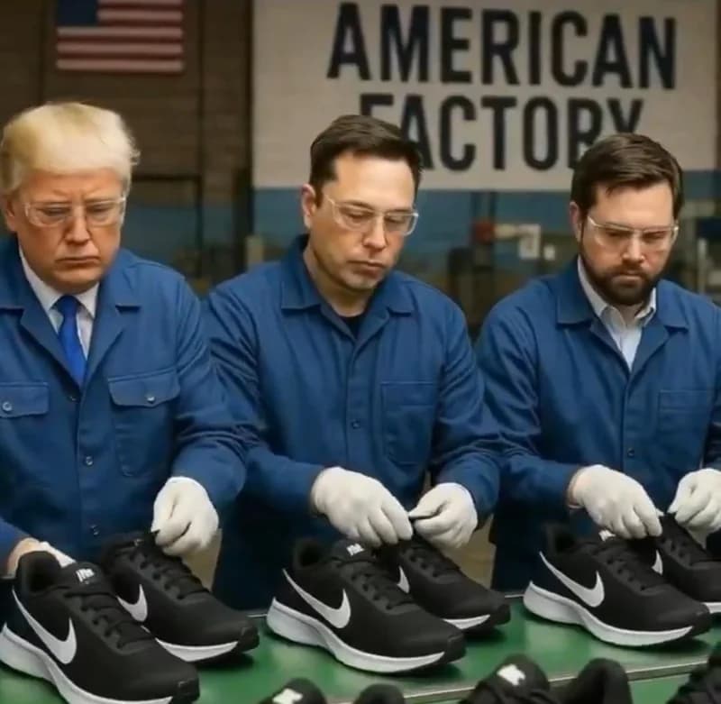 فيديو ساخر يجمع ترامب وإيلون ماسك داخل مصنع أحذية .. فيديو