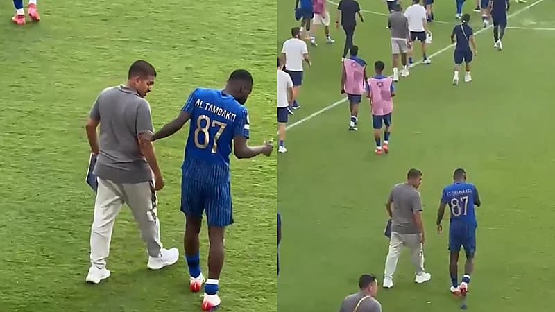 تمبكتي يغادر الملعب متأثرًا بالإصابة .. فيديو