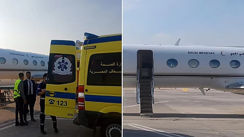 إخلاء طبي لمواطن بحالة صحية حرجة من مصر