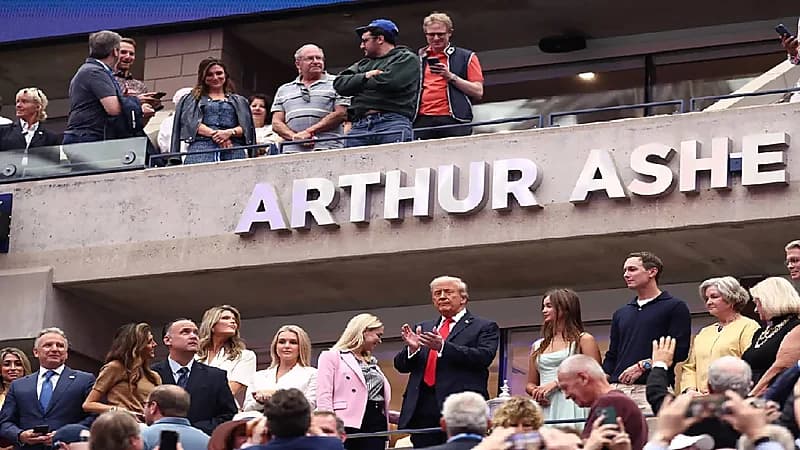 حضور ترامب يثير جدلًا وفوضى بين الجماهير في نهائي أميركا المفتوحة