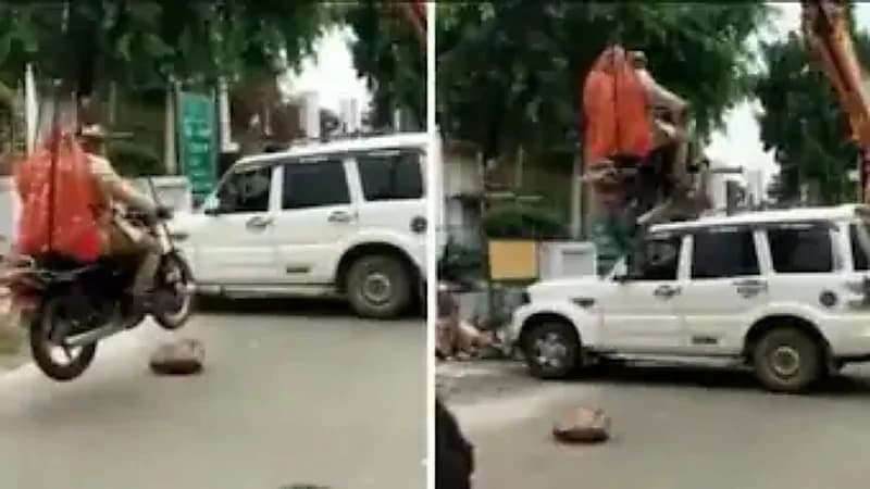 بالفيديو.. عروسان يطيران في الهواء خلال جلسة تصوير الزفاف