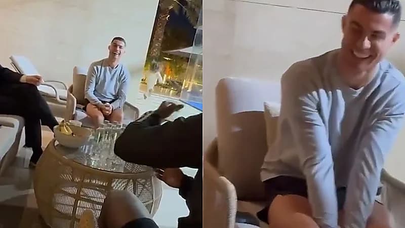رونالدو يطبق التقاليد السعودية في استقبال أصدقائه بجلسة رجالية فقط في منزله.. فيديو