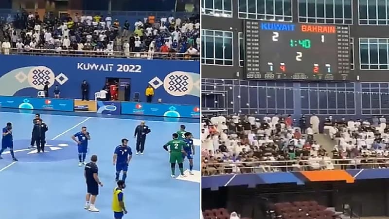 أحداث شغب في مباراة المنتخب البحريني ونظيره الكويتي